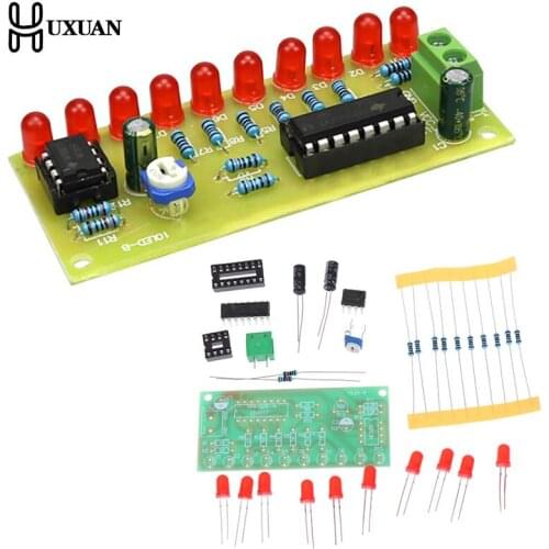 LED Light Chaser Water Flowing Light LED Electronic DIY Kits Module NE555 + CD4017 Driver Water Powered NE555 Circuit Red