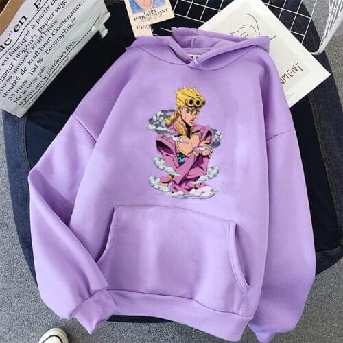 Anime Hoodies JOJOs Bizarre Adventure Japanese Hoodie women JOJO Funny Cartoon Sweatshirt Harajuku Hip Hop