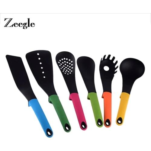 Zeegle 6pcs Non-Stick Kitchenware Silicone Heat Resistant Kitchen Cooking Utensils Baking Tool Cooking Tool Sets