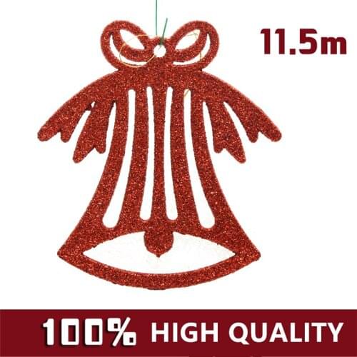 1 PC Gold powder plastic Small bell Christmas decorations Xmas tree present adornments DIY party production accessories