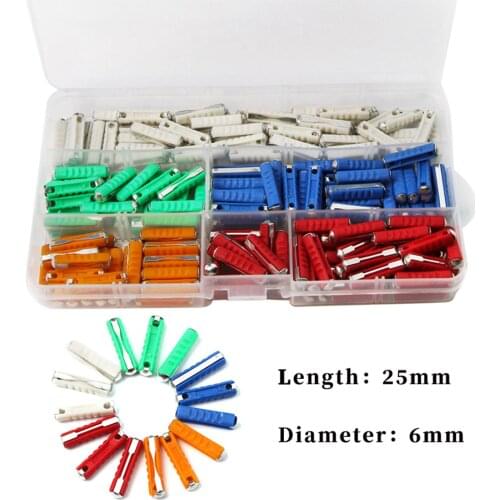 200PCS Assorted Storage Box C-ontinental Fuses Kit Set Fast-Acting Torpedo Fuse Automative Classic Car 5/ 8/ 10/ 16AMP