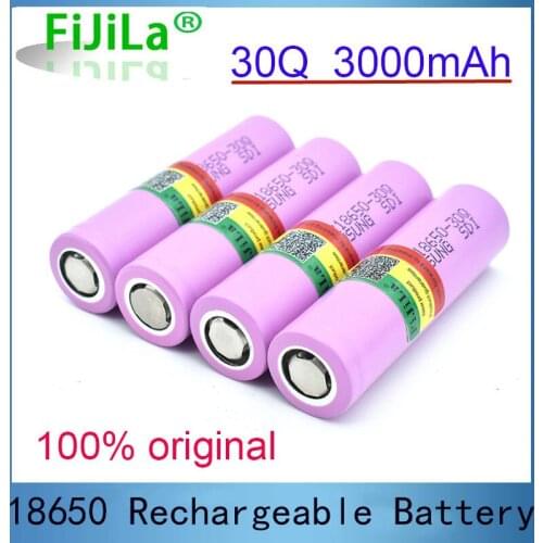 2021 New Original 18650 3000mah Battery INR18650 30Q 20A Discharge Li-ion Rechargeable Battery