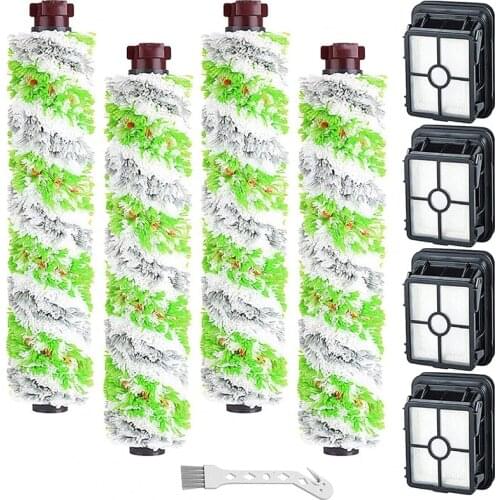 2460 Multi-Surface Pet Brush Rollers and 1866 Filter Accessories - Compatible for Bissell CrossWave Vacuum Cleaner