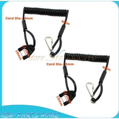 2x Kill Switch Safety Tether Lanyard Cord For POLARIS ARCTIC CAT TIGER SHARK VIRAGE OCTANE