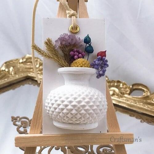3D Half Vase Mold DIY Flower Arranging Pendant Plaster Mould Silicone Mold For Cement Mold Vase Mold Flower Pot Mold Decorating