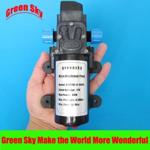 116PSI 5l/min 12V 60W automatic pressure switch type with on/off button and DC Jack mini high pressure water pump