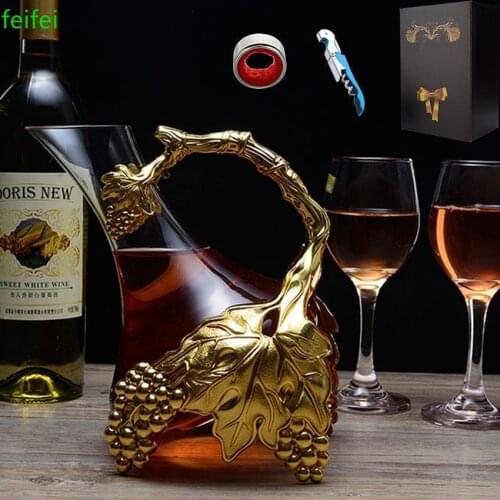 Free shipping Originality vine design silver finish metal glass decanter, vine shape decanter as gift to family or friends