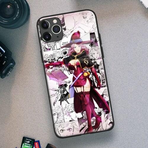 Vanessa Enoteca Black Clover Anime Soft TPU Glass Phone Case for IPhone SE 6s 7 8 Plus X Xr Xs 11 12 Mini Pro Max Samsung