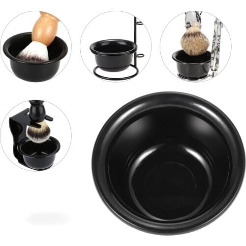 Black Plastic Men Shaving Bowl Barber Beard Razor Cup Facial Cleasing Soap Mug Facial Hair Remover Men Shaving Tools