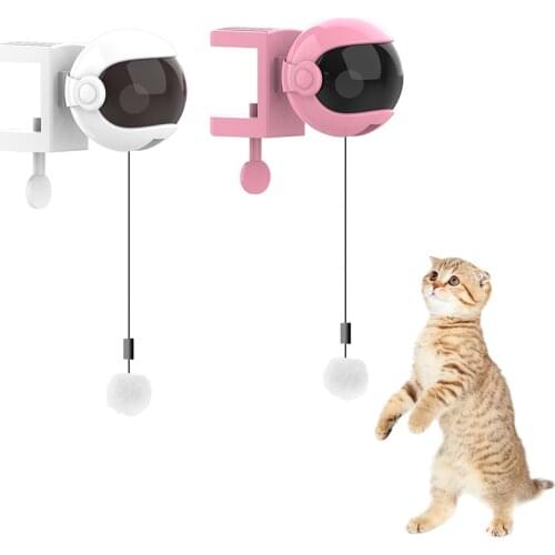 Electric Cat Toy Funny Cat Balls Automatic Lifting Spring Rod Toy Clip Style Ball Interactive Funny Pet Toy Cat Everyone