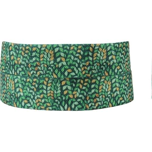 FLRA FOE (100yards/lot) Beautiful green colored fold over elastic ribbon