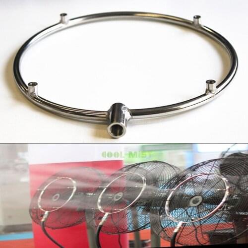 H236 Free shipping stainless steel ring with 400mm diameter 4 nozzle seats mist sprinkler fine fan rings for mist cooling system