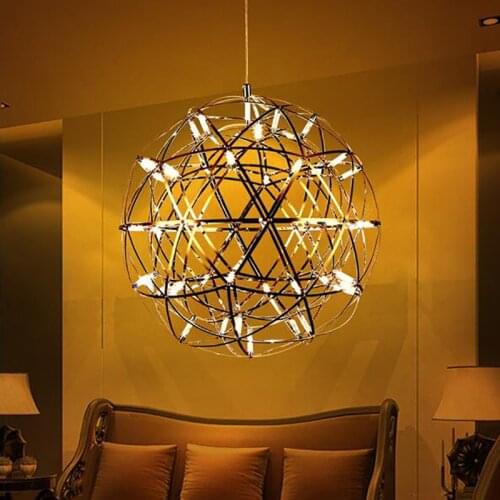 Jmmxiuz Free shipping D20 / 25 / 30 / 40cm Chrome Sparkle Lights LED Chandelier Globe Lamps Ceiling Lamps Firework