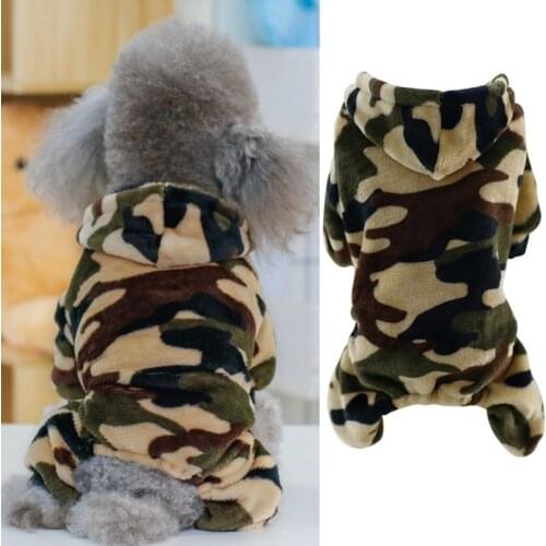 Camouflage Pet Dog Clothes Winter Warm Dog Jacket Hooded Pet Dog Clothes for Small Big Dogs Clothing Pitbull Hoodies Pug Jacket
