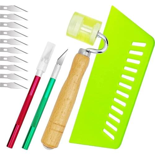 Wallpaper kit, wallpaper smoothing tool kit, 2 craft knives, plastic scraper, sewing roller, used for bonding window film
