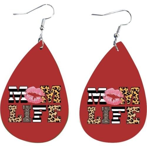 Koninginnedag Earrings Leather Earrings Cute Ghost Halloween Earrings Three Layers Glitter Teardrop