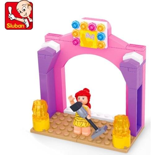 109PCS S Luban Building Block 0521 Street View Series Piano Solo Compatible Lego Small Particle Assembly Assembling Toy Gift