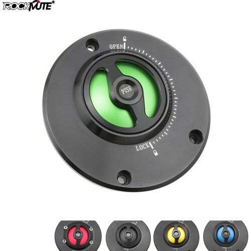 Push to Lock Keyless Fuel Tank Cap For Kawasaki ER-6N Z1000 Z1000SX Ninja 1000 Z750 Z750R Z800 Motorcycle Gas Fuel Petrol Cover