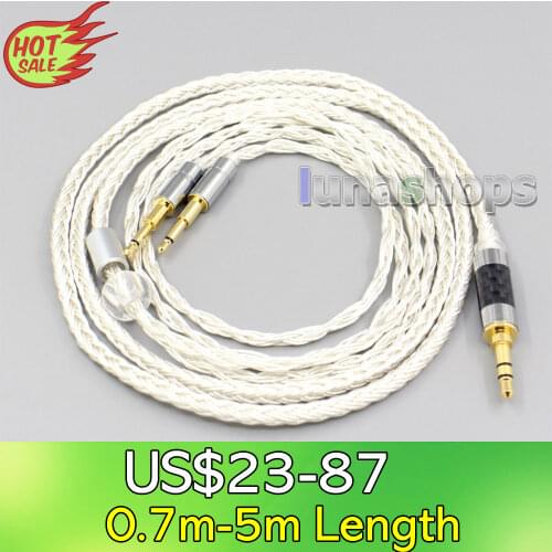 LN007051 16 Core OCC Silver Plated Headphone Cable For Hifiman HE560 HE-350 HE1000 V2 Headphone 2.5mm pin