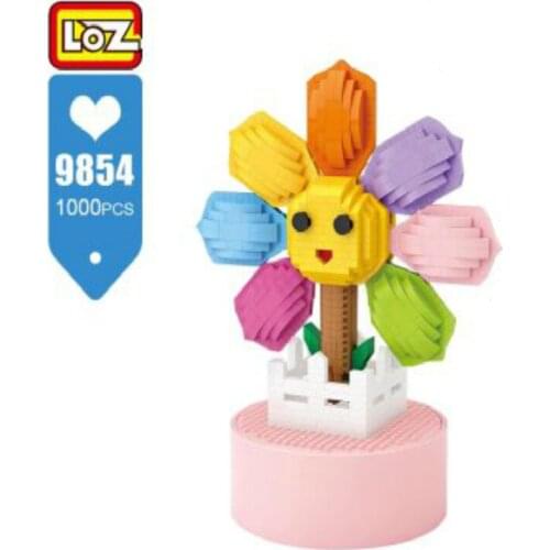 LOZ Diamond Blocks Bird Action Figure Doll Figures Toy Pop Yellow Bird Animals Cute Creator DIY Building Assembly Toy