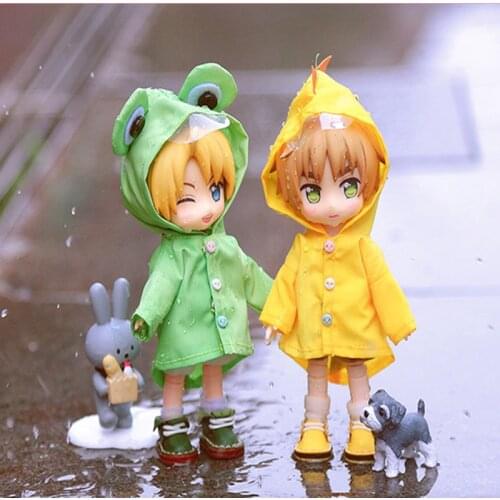 [1/12 Doll Rain Coat ] OB11 Rainwear Obitsu11 Outfit (Fit BJD12, Cu-Poche, Middle Blyth)