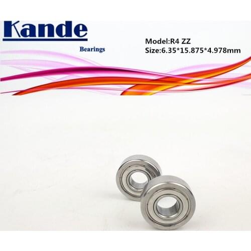 Kande Bearings R4 10pcs ABEC-1 R4 ZZ 10pcs ABEC-5 R4ZZ Inch Bearing 6.35*15.875*4.978mm R4 Inch Bearing