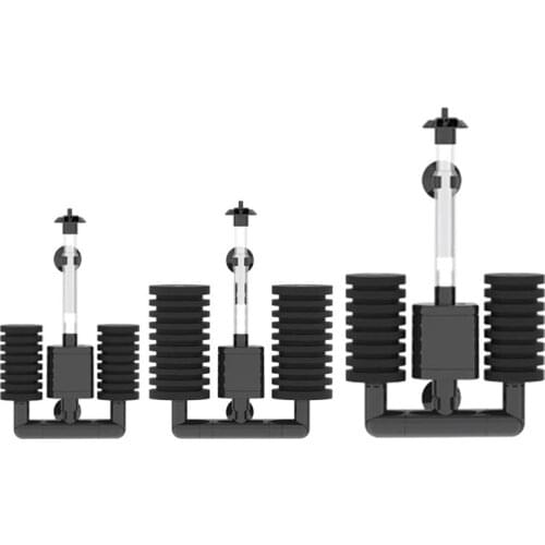 Practical Aquarium Submersible Filter Pump Double Biochemical Sponge Fish Tank Air Pump Skimmer Equipment for Water Cir
