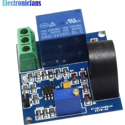 DC 5V 12V 24V Relays AC Current Detection Sensor Module 5A Overcurrent Protection Switch Sensor Board