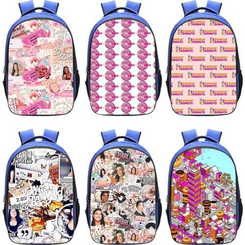 16.5 Inch Singer Charli Damelio Backpack Men Backpack Boy Girl Bag Kids Back To School Bookbag Teen School Bags Mochila Rucksack