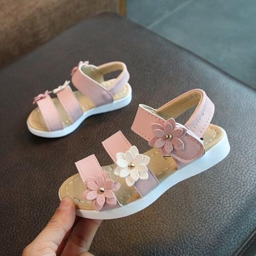 Childrens 2021 Summer Style Princess Beautiful Flower Shoes Boys Kids Girls Soft Bottom Non-Slip Comfortable Womens Sandals