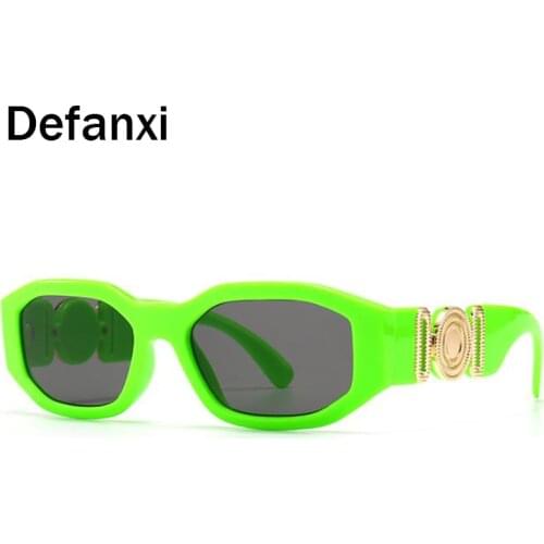 Vintage Mens Sunglasses Brand Designer Black Red Rectangle Sun Glasses UV400 Celebrity Italy Shades For Women Eyeglasses Frame