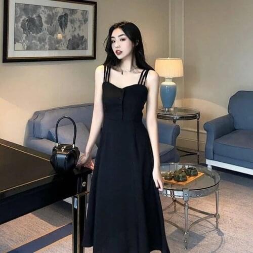 Japanese Sweet Summer Holiday Long Ladies Elegant Lovely Cute Girls Students Dresses Long Sleeve Dress Black Vintage Dress