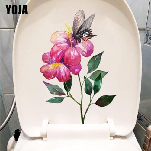 YOJA 13.9X20.5CM Watercolor Fresh Squid Home Decor Living Room Wall Sticker Classic Toilet Seat Decal T1-2360