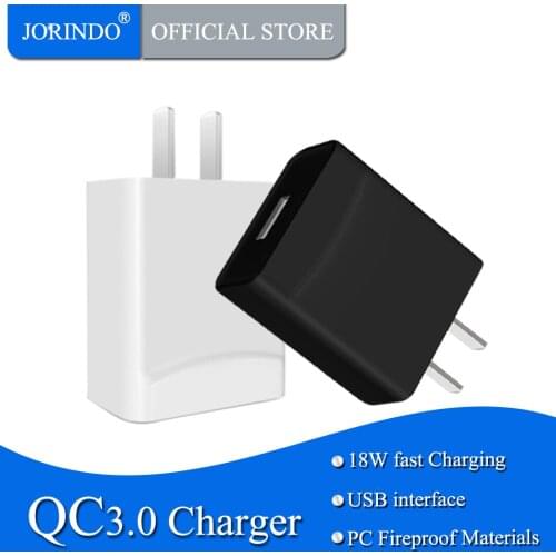 JORINDO QC3.0 American Standard Plug Phone Charger,1-15P male plug to USB female jack Mobile phone charging converter