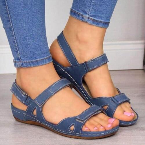 Womens Sandals Flat Shoes Summer Rome Open Toe Non-Slip Casual Woman Shoes Platform Gladiator Office Party Women Sandals 2021