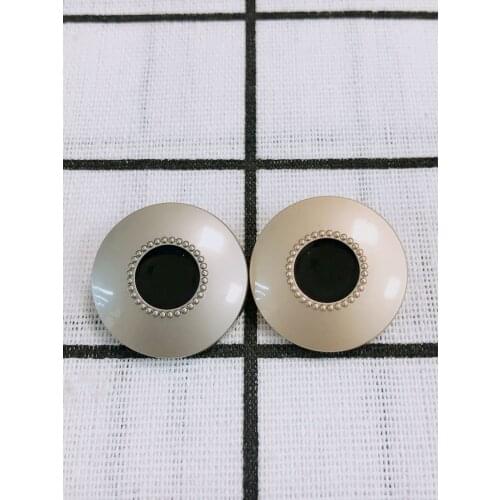 10pcs Fashion Metal Decorative Buttons Diamond Round Gold Shank Buttons for Sweater Coat Windbreaker Sewing Accessories