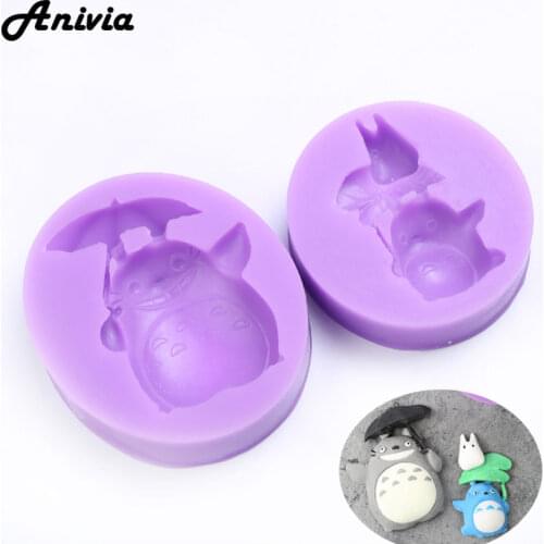 2pcs My Neighbor Totoro Silicone Fondant Mould Cake Decor Tools Chocolate Gumpaste Mold, Sugarcraft, Kitchen Accessories