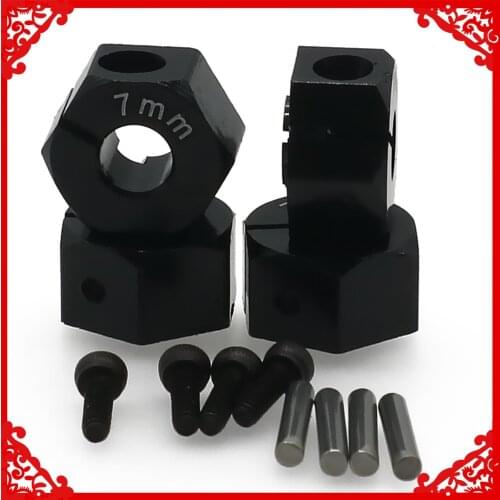 4Pcs/set alloy Locking Hex Wheel Hub with pins and fastening screws for rc hobby model car 1:10 HPI Venture FJ Cruiser crawl