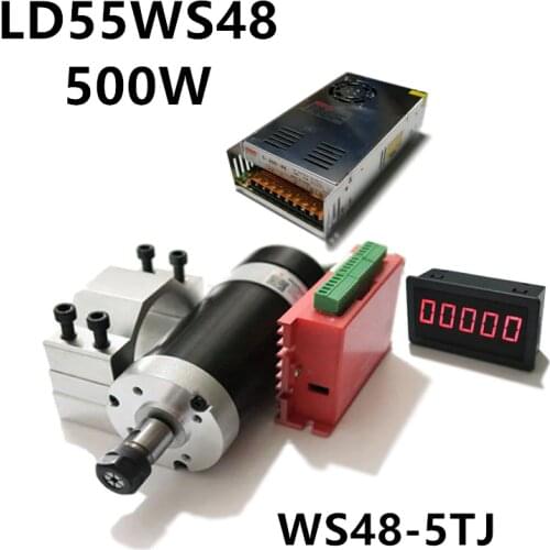 500W High Speed Brushless Electric Spindle Kit Jade Carving Wood Carving PCB Board Engraving Machine Spindle Drilling Engraving