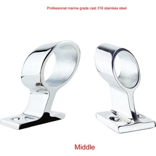60 Degree Middle Stanchion Stainless Steel Marine Hand Rail Fitting 1inch 25mm for Sailboat Yacht Car Trailer