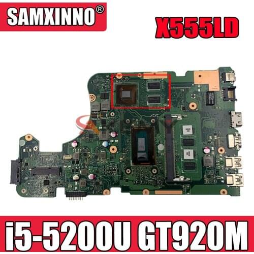 Akemy X555LD Laptop motherboard For Asus X555LD X555LP X555L X555 Test onboard mainboard 4G-RAM i5-5200U GT920M