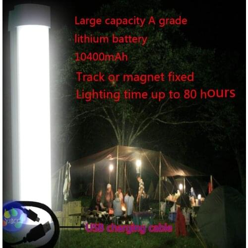 Rechargeable wireless multi-function Emergency lights 10400mAh Battery capacity for Indoor /outdoor led camping lamp