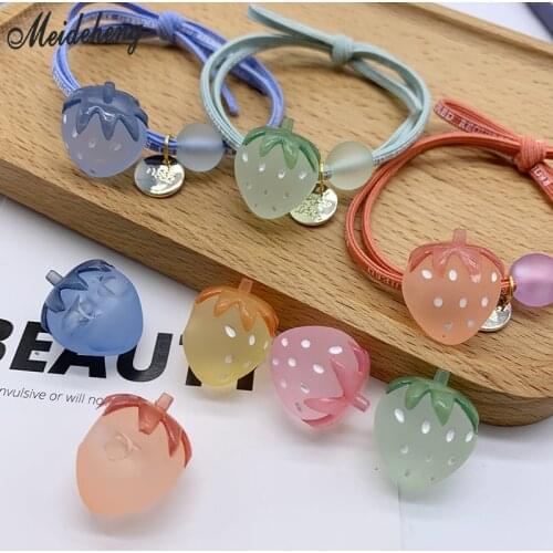 Fashion Jewelry Making Acrylic Lovely Summer Strawberry Beads DIY Material Hair Decoration Pearl Beads Jewelry Accessory