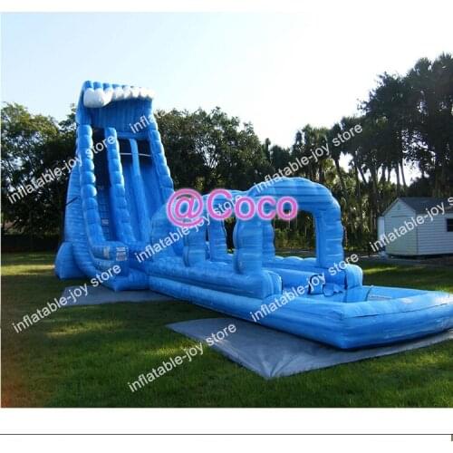 Free ship to sea port,Blue Marble Inflatable Water Slide,Inflatable Pool Slide,Commercial Inflatable Wet Slide for Adults N Kids