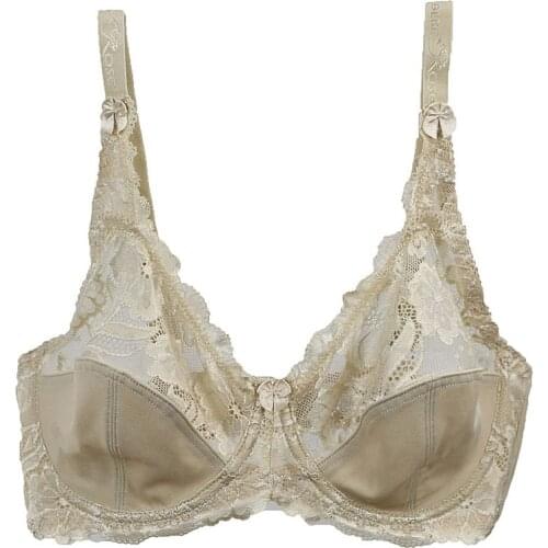 Solid Bra sexy lace lingerie For push up Women top Full Coverage Thin model cup B C D DD E Underwire adjusted Minimizer bh B21