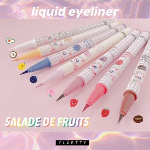 FLORTTE Color Waterproof Liquid Eyeliner Pencil Eye Makeup Long-lasting Non-smudging Easy to Wear Eye Liner Pen Cosmetics TSLM2