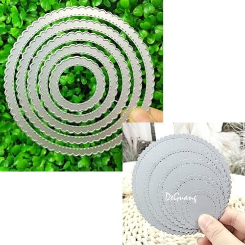 Deguang creative paper cutting machine metal paper cutting scrapbook creative greeting card foundation circular frame 2020 NEW