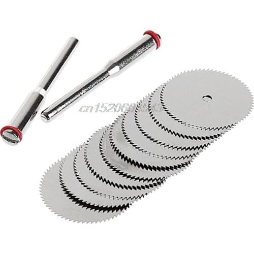 10 x 22mm Wood Saw Blade Disc + 2 x Rod Dremel Rotary Cutting Tool R06 Whosale&DropShip
