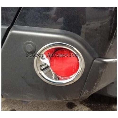 For Nissan X-Trail t31 2008 2009 2010 2011 2012 2013 Chrome Rear Fog Light Lamp Cover Trim Foglight Molding Garnish Bezel 2pcs