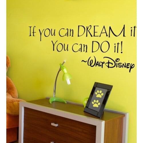 Dream you can do it Vinyl Wall Decal Wall Lettering Art Words Wall Sticker Home Decor Decoration Living Room